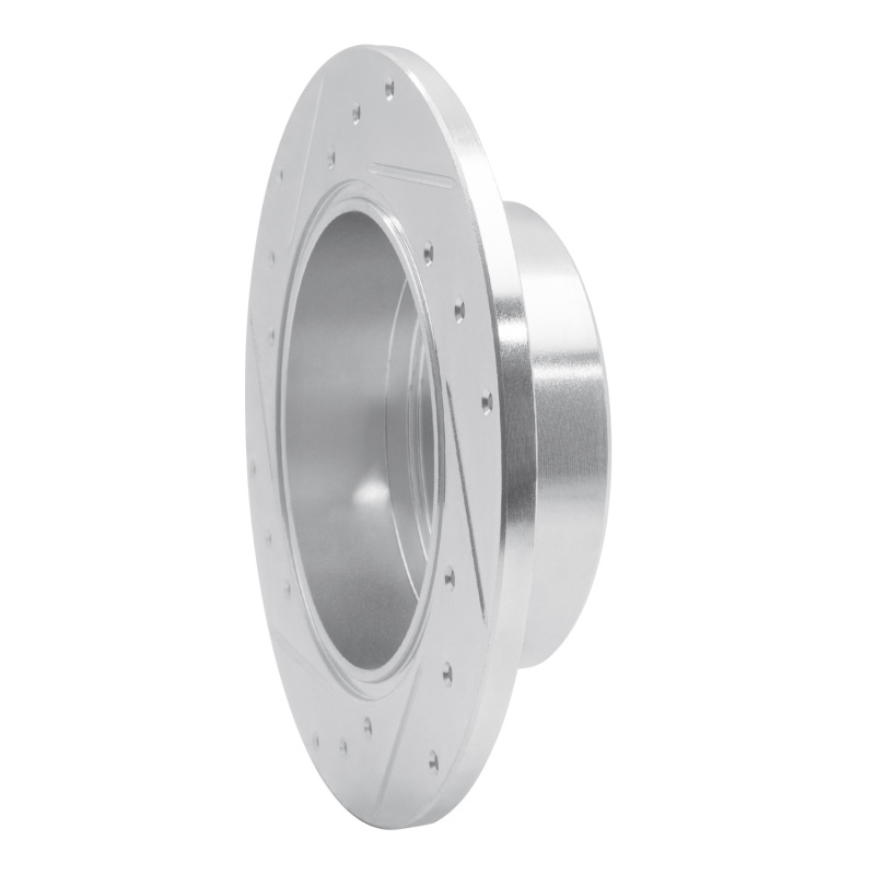 Toyota Avalon Brake Rotor (1) - Rear Right - R1 Concepts - Drilled & Slotted - Silver - `00-`04